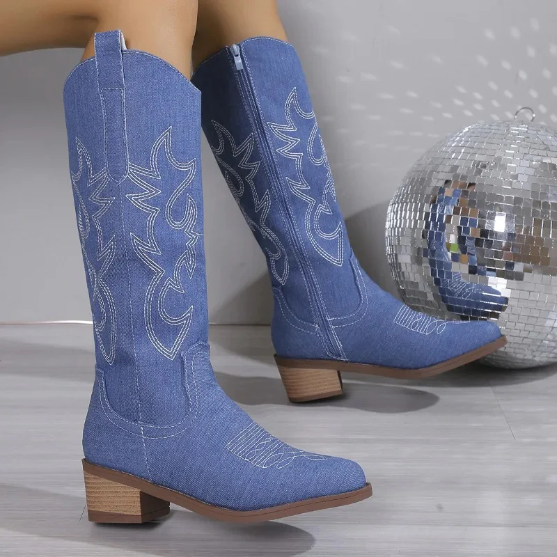 Kesha | Denim-Cowboystiefel - Image 3