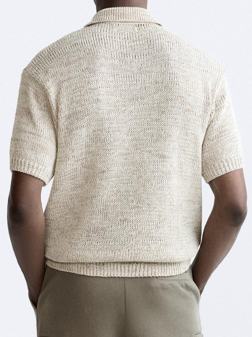 Lässiges gestricktes Poloshirt im Vintage-Look - Image 3