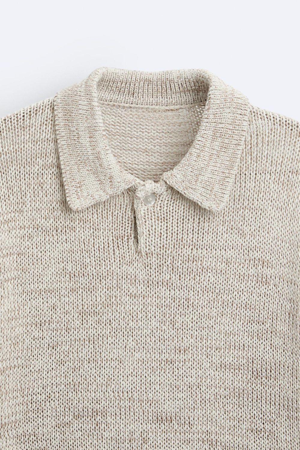 Lässiges gestricktes Poloshirt im Vintage-Look - Image 4