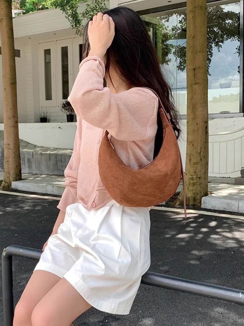 Lene | Halbmonden-Tasche aus Wildleder - Image 9
