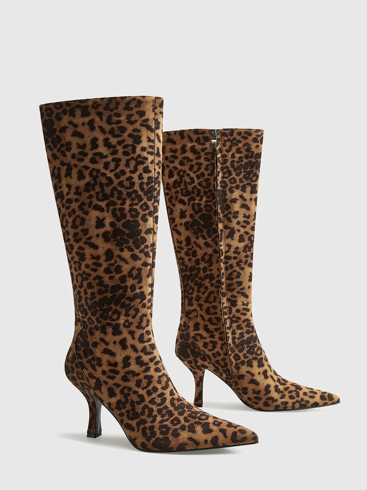 Leona | Kniehohe Stiefel mit Leopardenmuster - Image 3