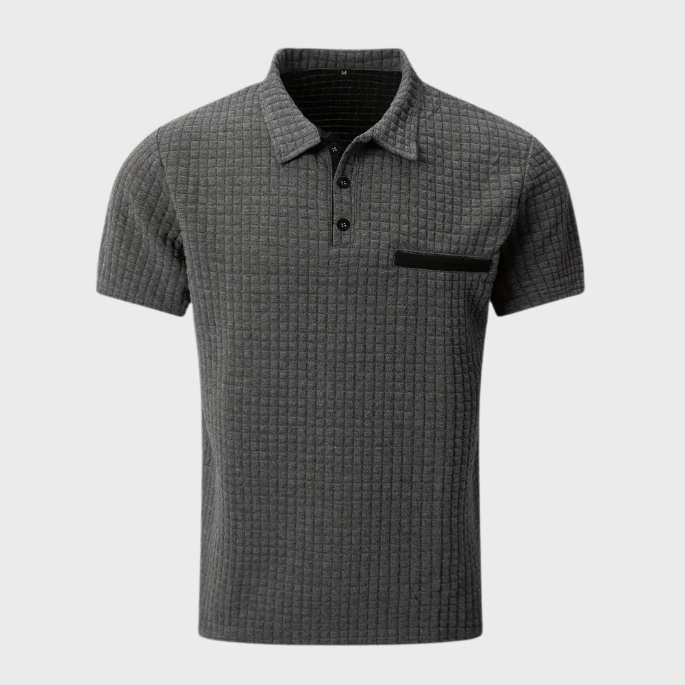 Liam | Waffelstruktur Poloshirt mit auffälliger Kontrastfarbe - Image 11