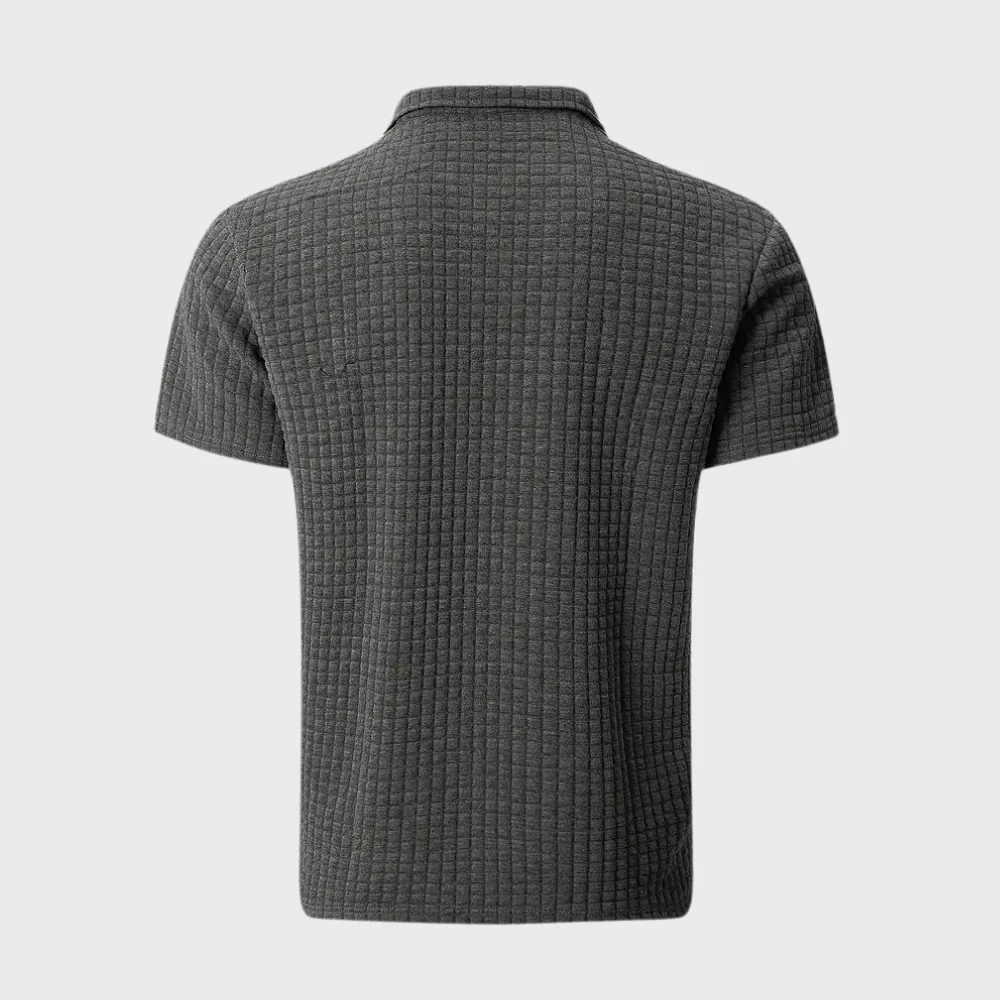 Liam | Waffelstruktur Poloshirt mit auffälliger Kontrastfarbe - Image 12