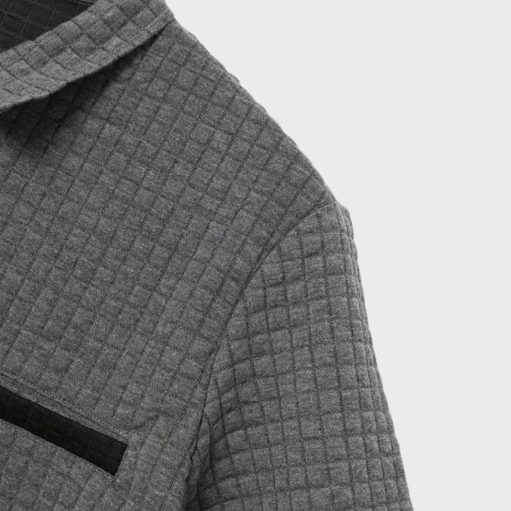 Liam | Waffelstruktur Poloshirt mit auffälliger Kontrastfarbe - Image 17