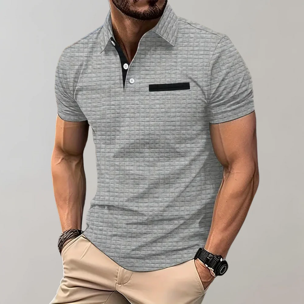 Liam | Waffelstruktur Poloshirt mit auffälliger Kontrastfarbe - Image 8