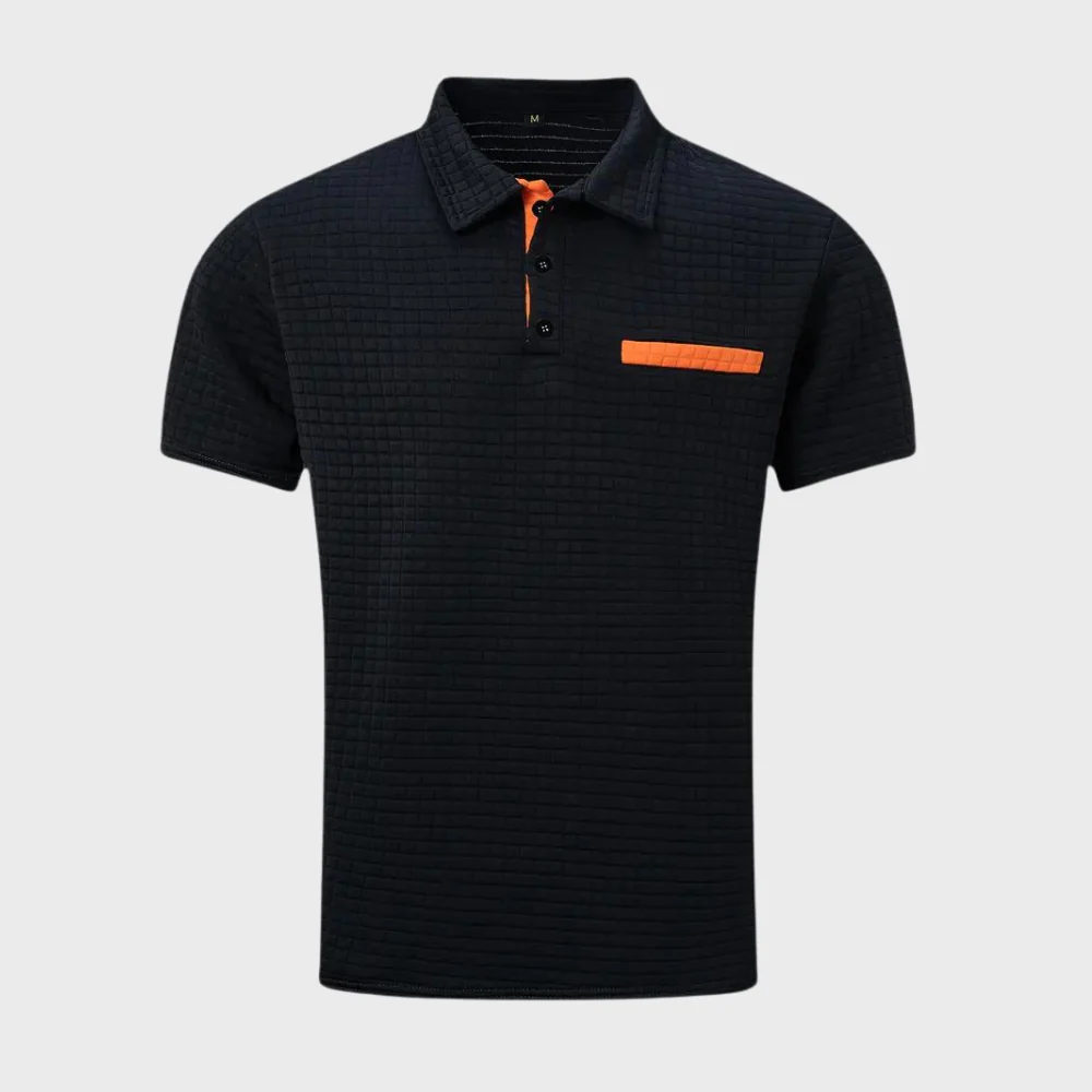 Liam | Waffelstruktur Poloshirt mit auffälliger Kontrastfarbe - Image 9