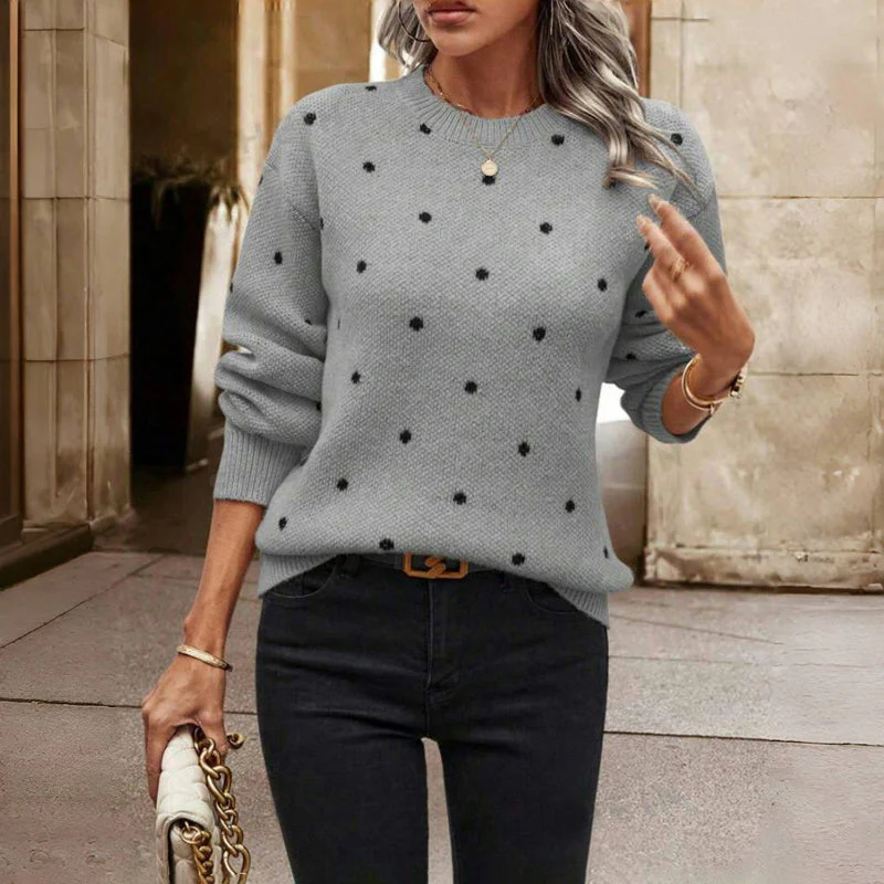 Lilah | Gepunkteter Strickpullover - Image 7