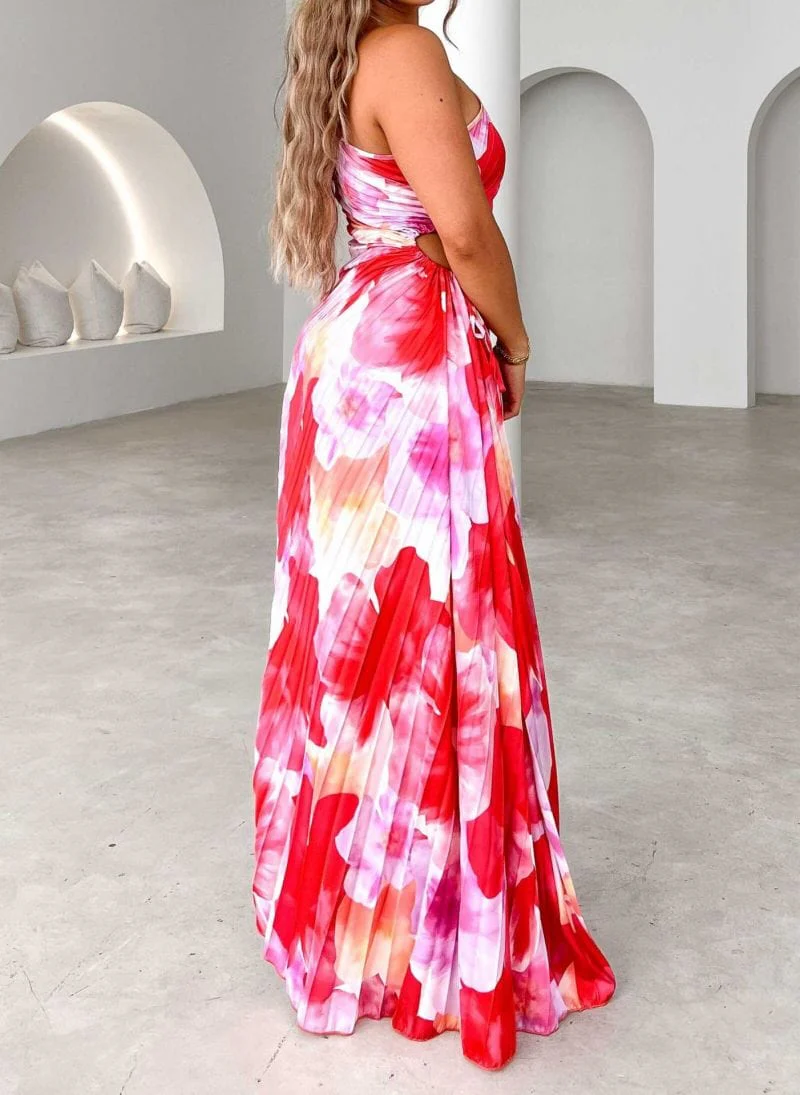 Liselotte | Elegantes Ein-Schulter Blumenkleid – Farbenfrohe Eleganz für Besondere Anlässe - Image 9