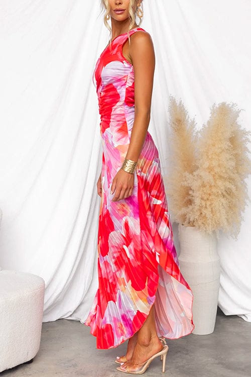 Liselotte | Elegantes One-Shoulder Blumenkleid – Farbenfroher Chic für Besondere Anlässe - Image 6