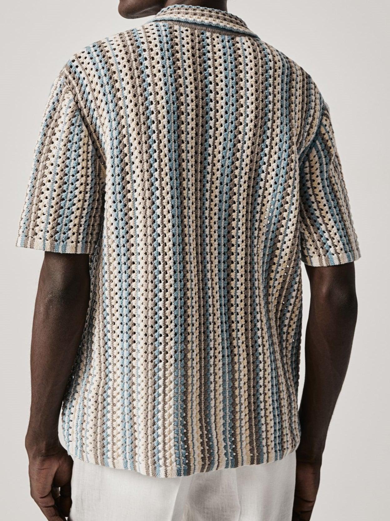Luftige Häkel-Polo mit Streifenmuster - Image 3