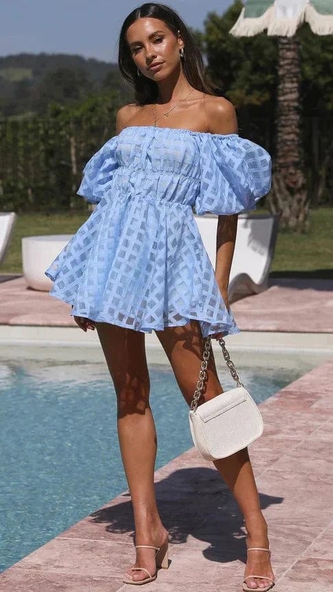 Luna | Off-Shoulder Minikleid – Zarte Eleganz mit romantischem Flair - Image 5