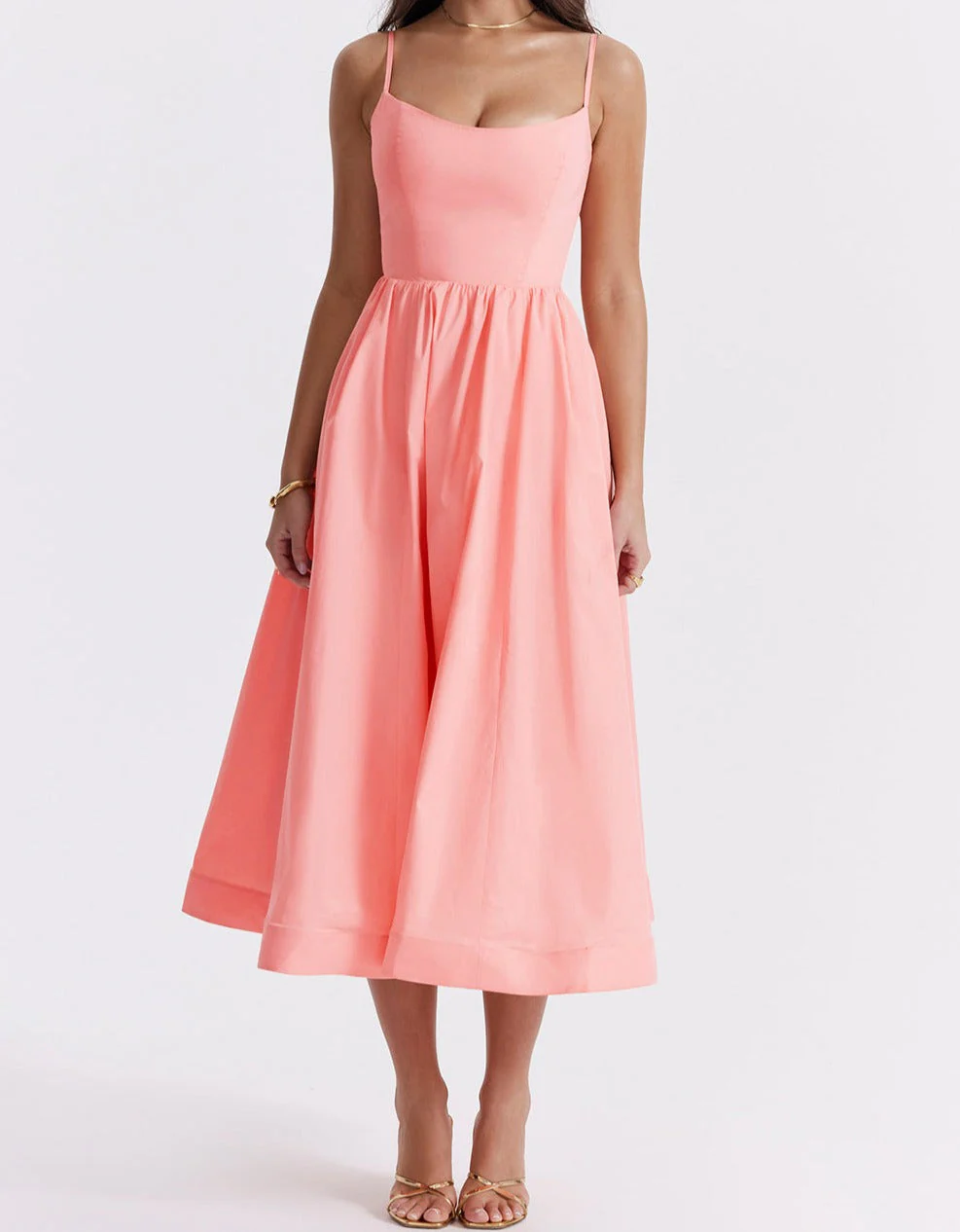 Maike™ Elegante Strapless Midi Kleid