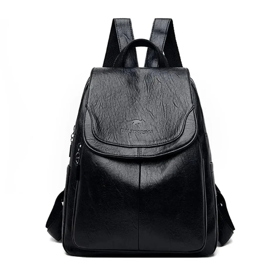 Maya| Anti-Diebstahl Rucksack aus Leder - Image 4