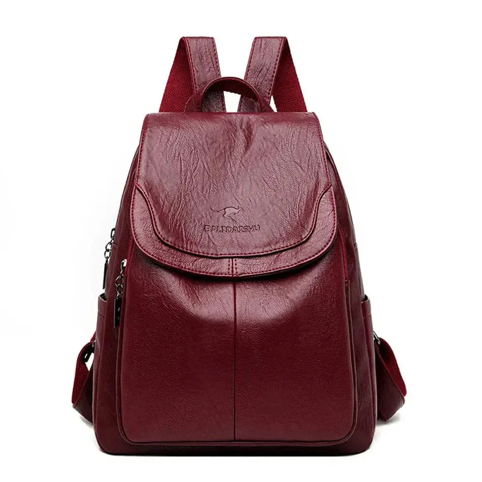 Maya| Anti-Diebstahl Rucksack aus Leder - Image 6