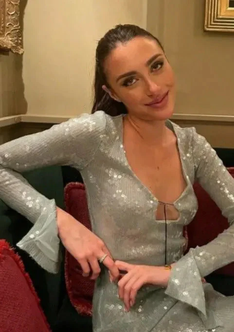 Maya | Spitze Front Lange Ärmel Mintgrüne Glitzer Kleid Damen - Image 9
