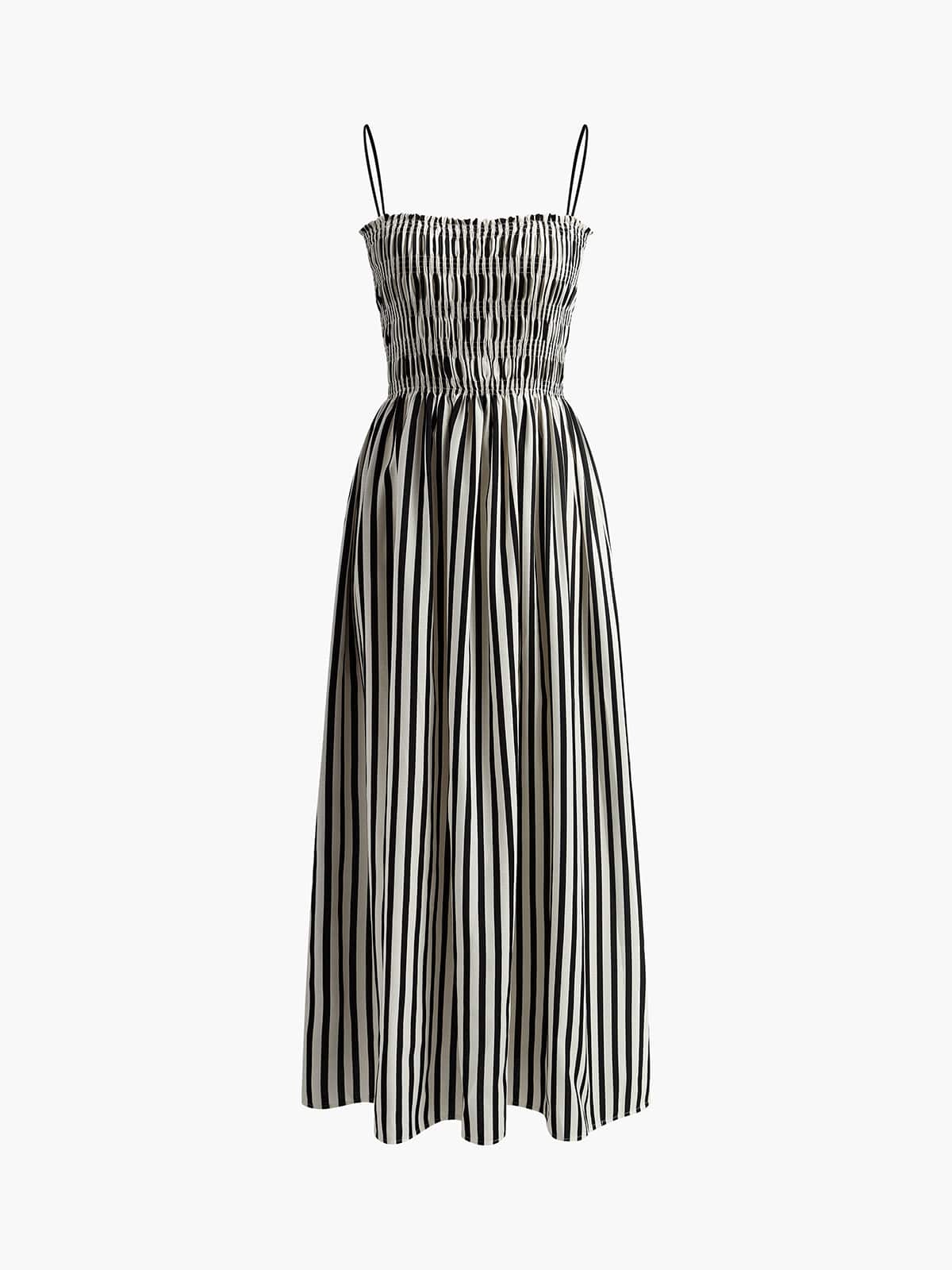 Miriam | Elegantes Sommerkleid mit Streifenmuster & Rüschen-Oberteil - Image 7