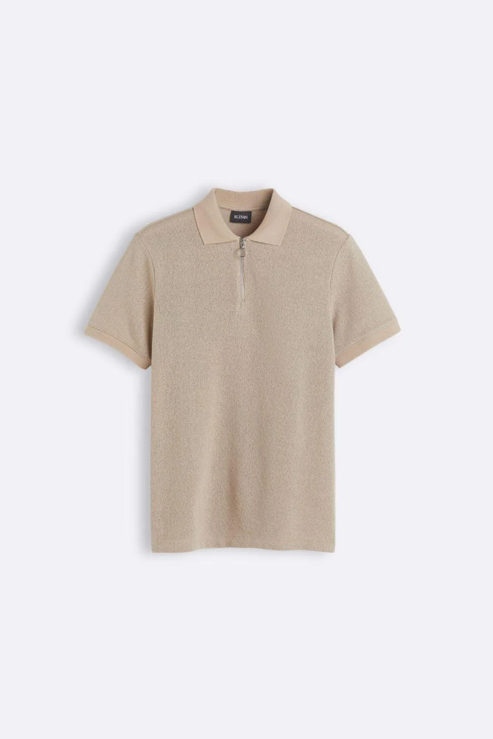 Moderne gestrickte Polo mit Reißverschluss
