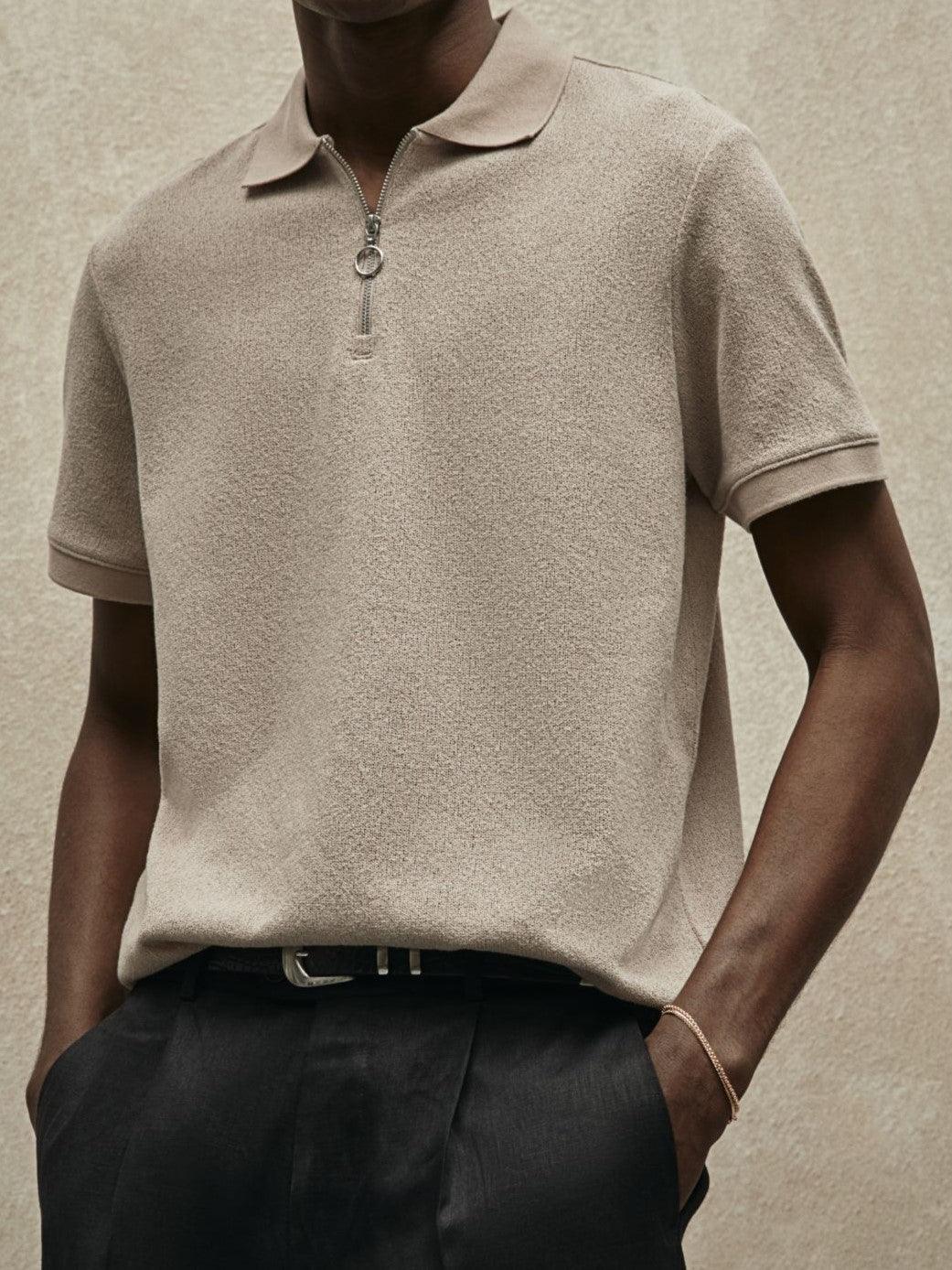 Moderne gestrickte Polo mit Reißverschluss - Image 2