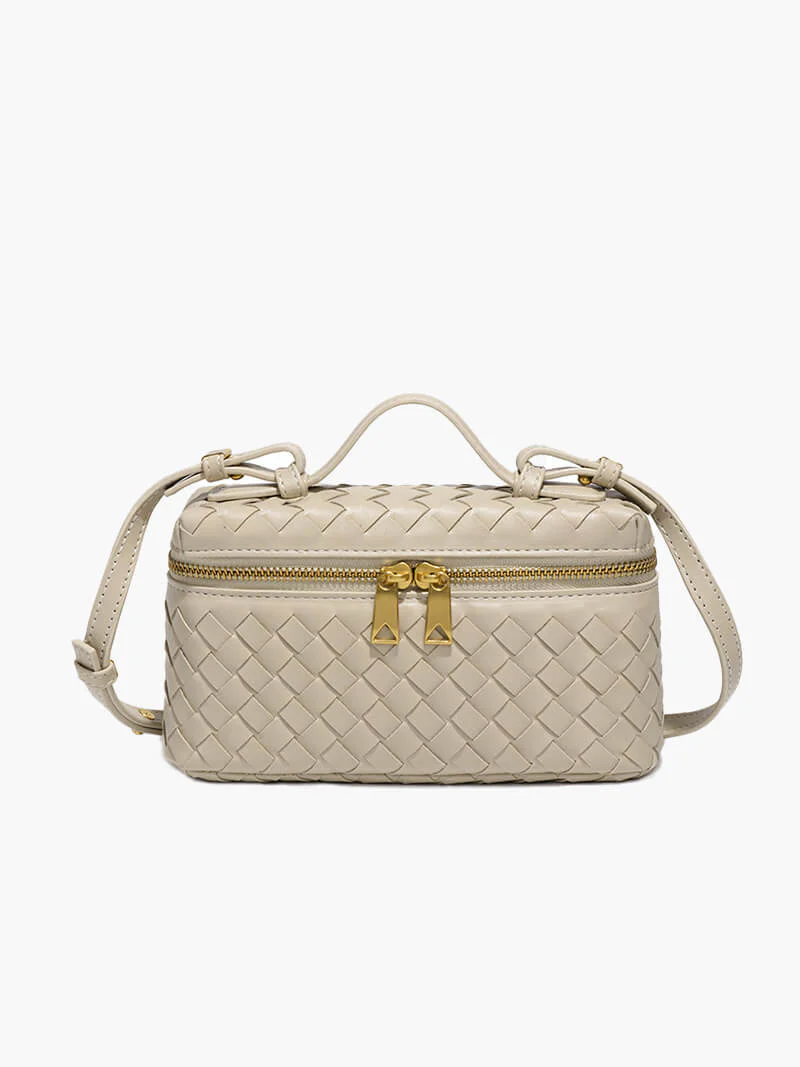 Olivia | Kompakte Schultertasche aus geflochtenem Kunstleder - Image 10
