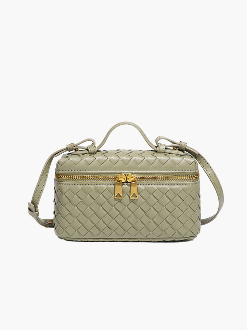 Olivia | Kompakte Schultertasche aus geflochtenem Kunstleder - Image 11