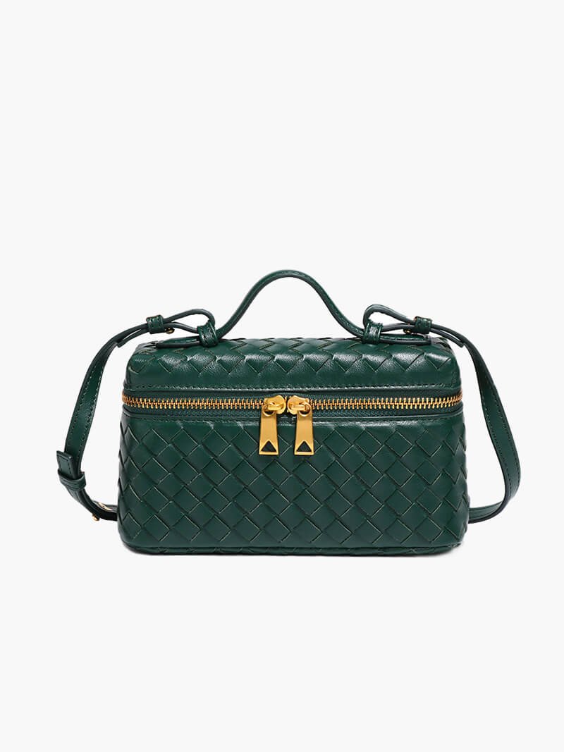 Olivia | Kompakte Schultertasche aus geflochtenem Kunstleder - Image 12