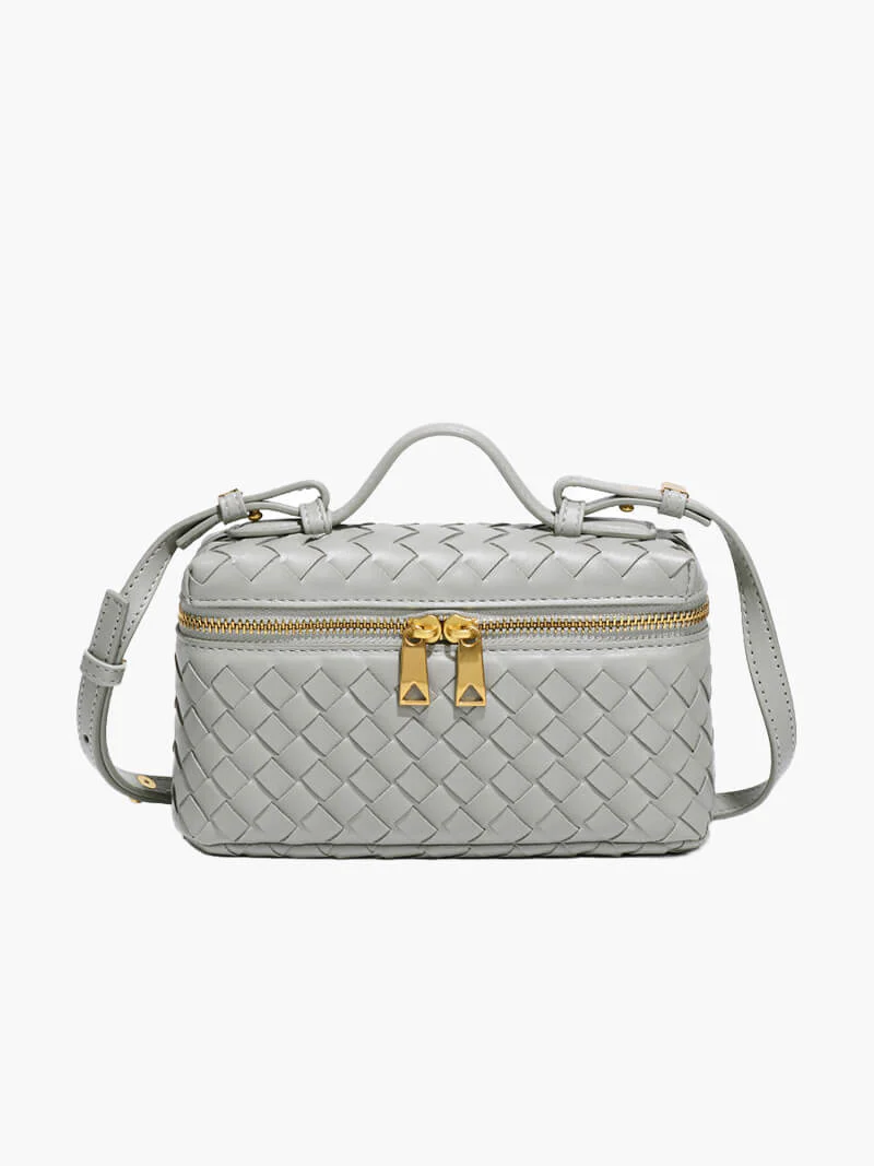 Olivia | Kompakte Schultertasche aus geflochtenem Kunstleder - Image 13