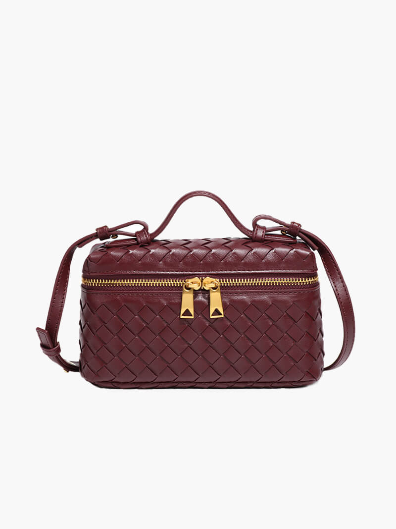 Olivia | Kompakte Schultertasche aus geflochtenem Kunstleder - Image 9