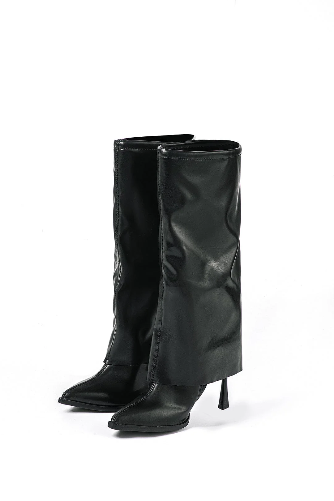 Olivia | Schwarze Designerstiefel mit einzigartigem Oversized-Look