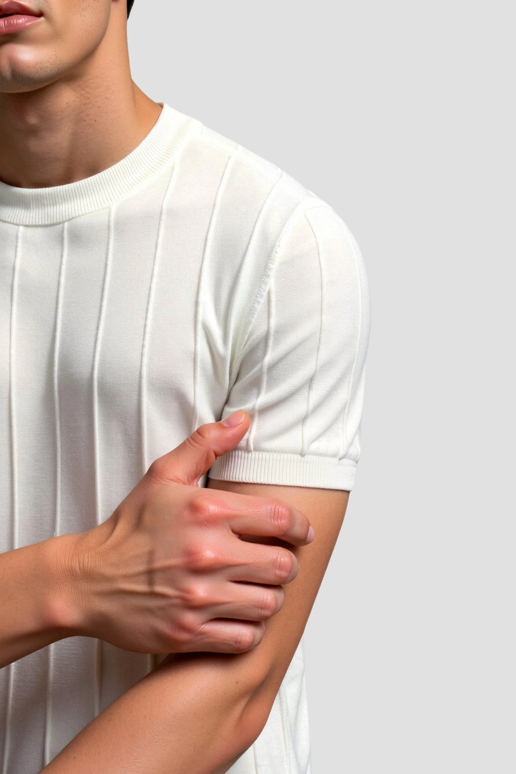 Oude Geld Classic Heavy O-Hals Gestreiftes T-Shirt - Image 5