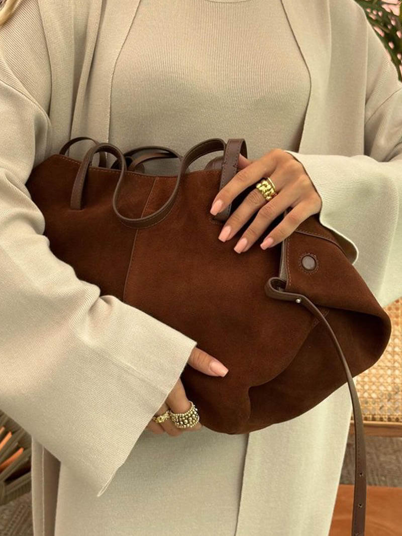 Pauline | Geräumige Damen-Shopper-Tasche aus Wildleder - Image 4