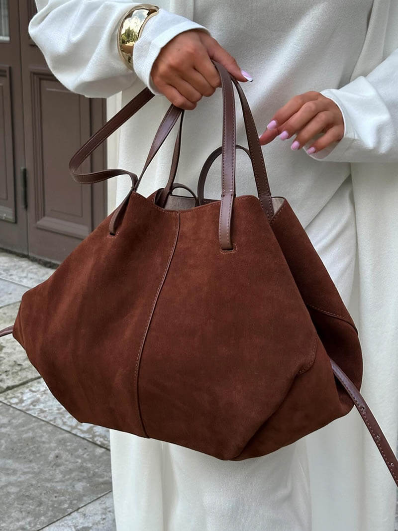 Pauline | Geräumige Damen-Shopper-Tasche aus Wildleder - Image 5