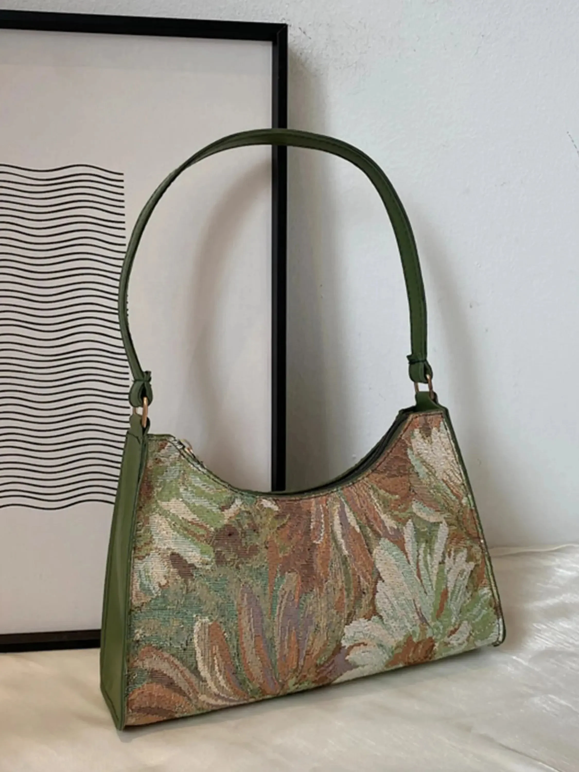 Philine | Vintage Blumen Tapisserie Schultertasche - Image 6