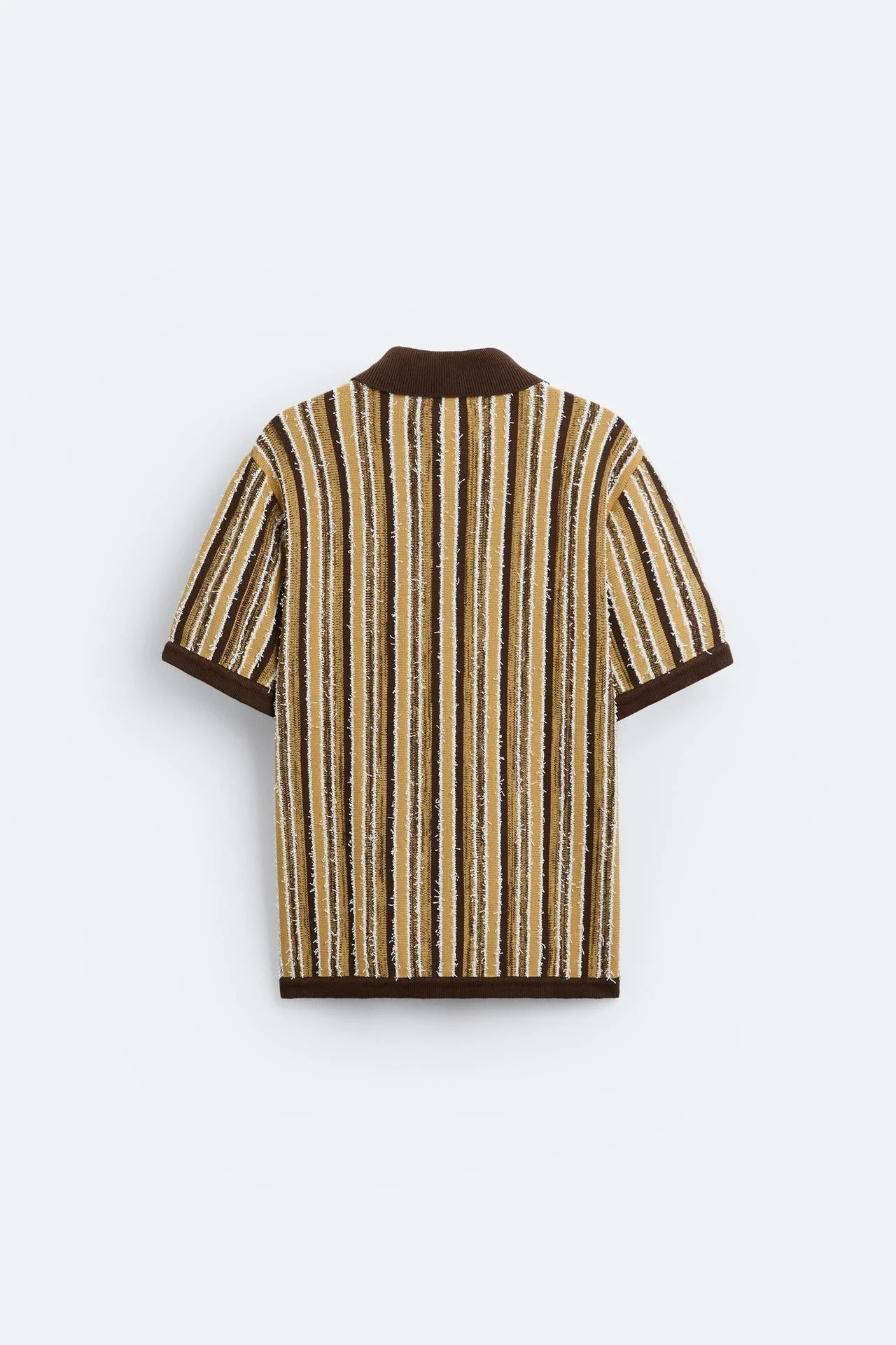 Retro Gestricktes Poloshirt mit Streifenmuster - Image 4