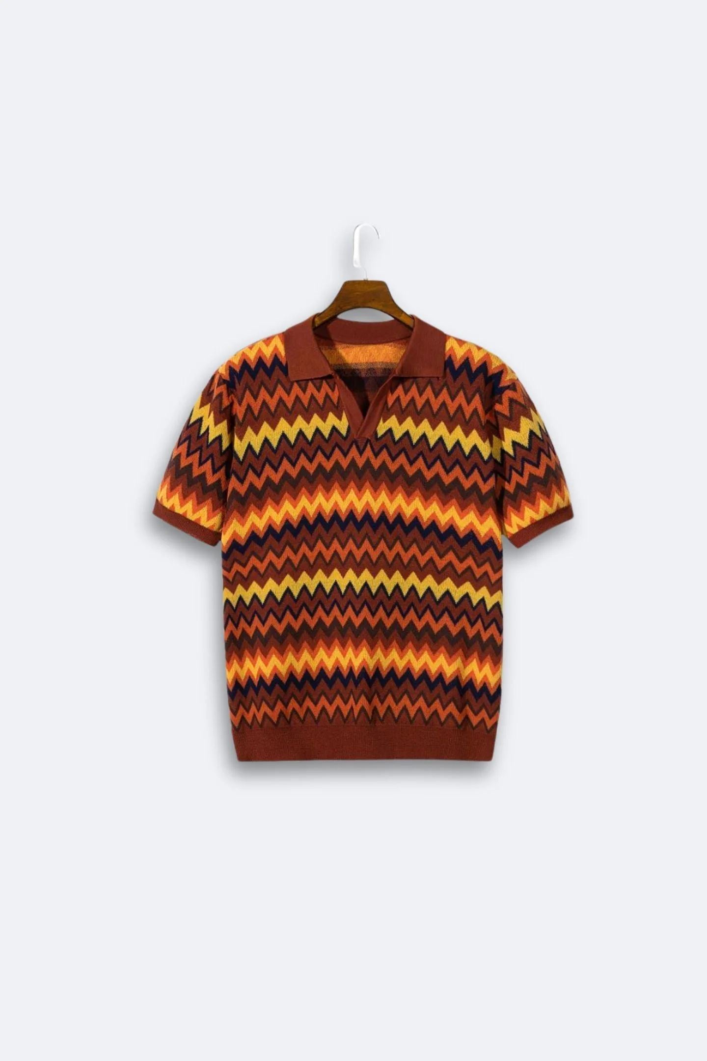 Retro-Pullover mit Zickzackmuster