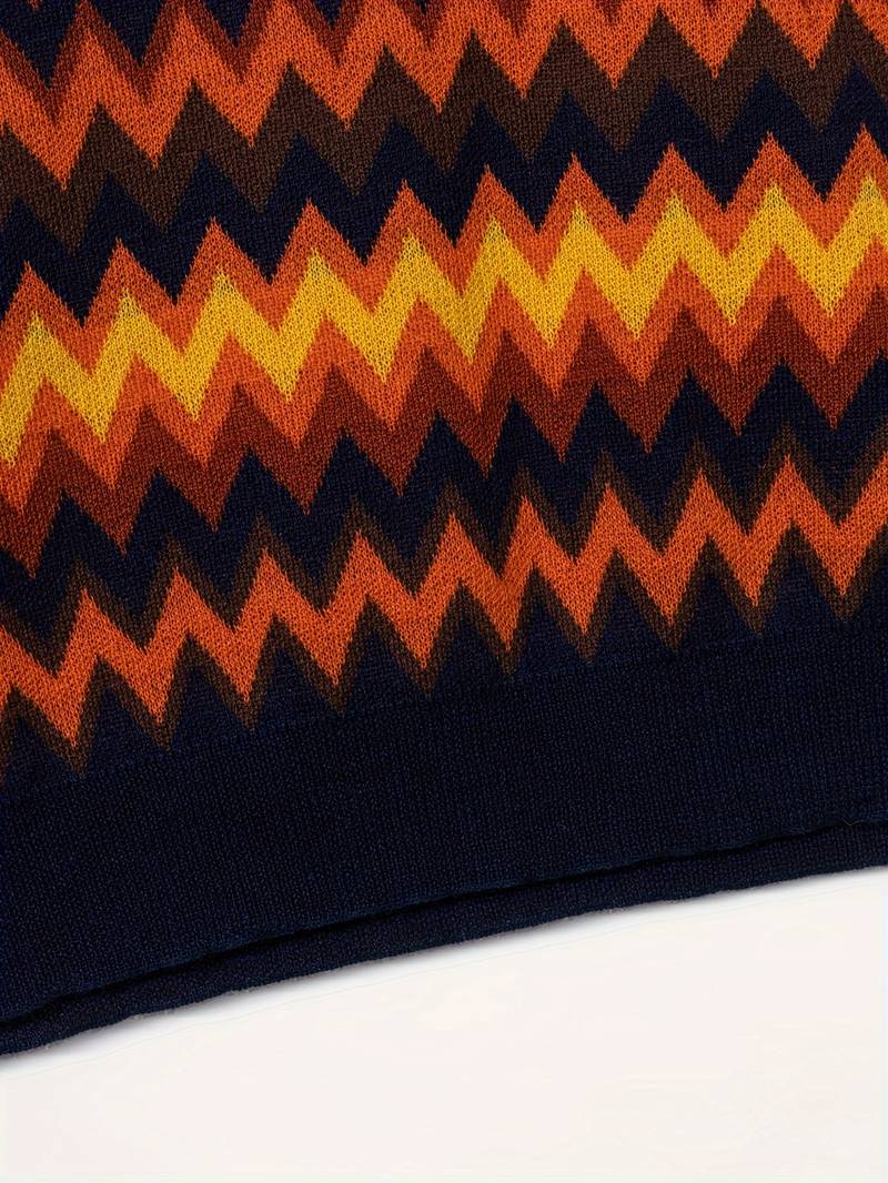 Retro-Pullover mit Zickzackmuster - Image 12