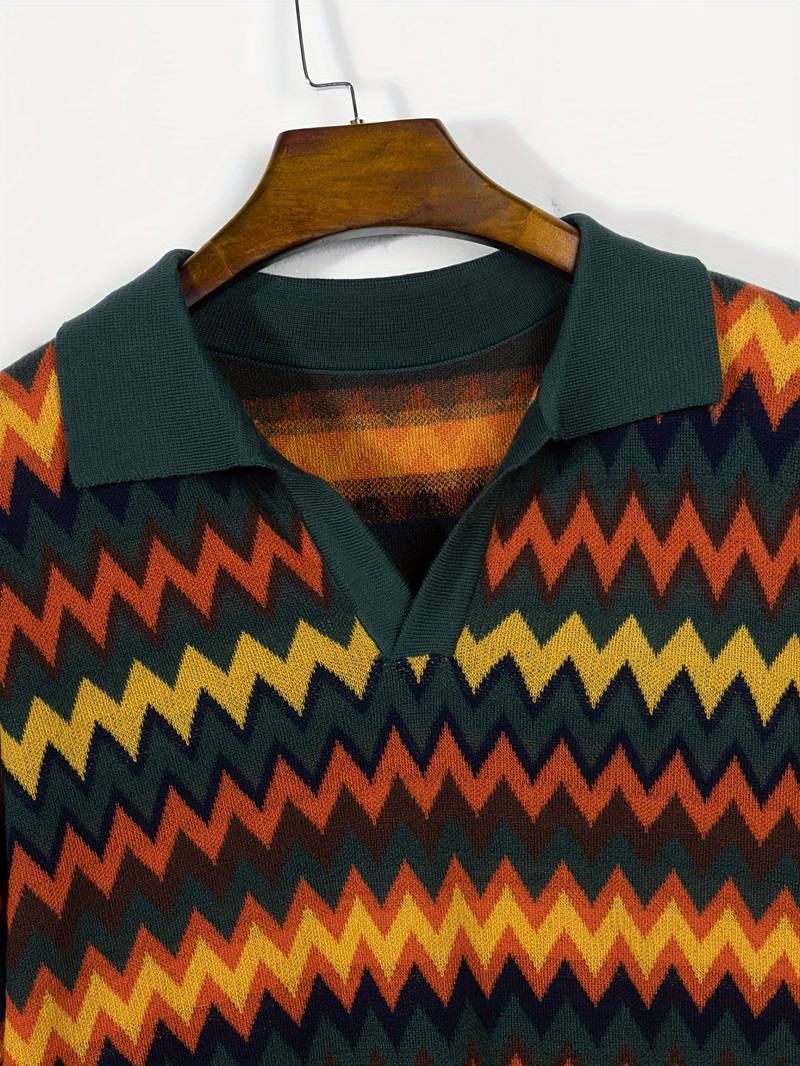 Retro-Pullover mit Zickzackmuster - Image 15