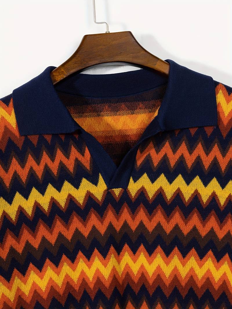 Retro-Pullover mit Zickzackmuster - Image 9