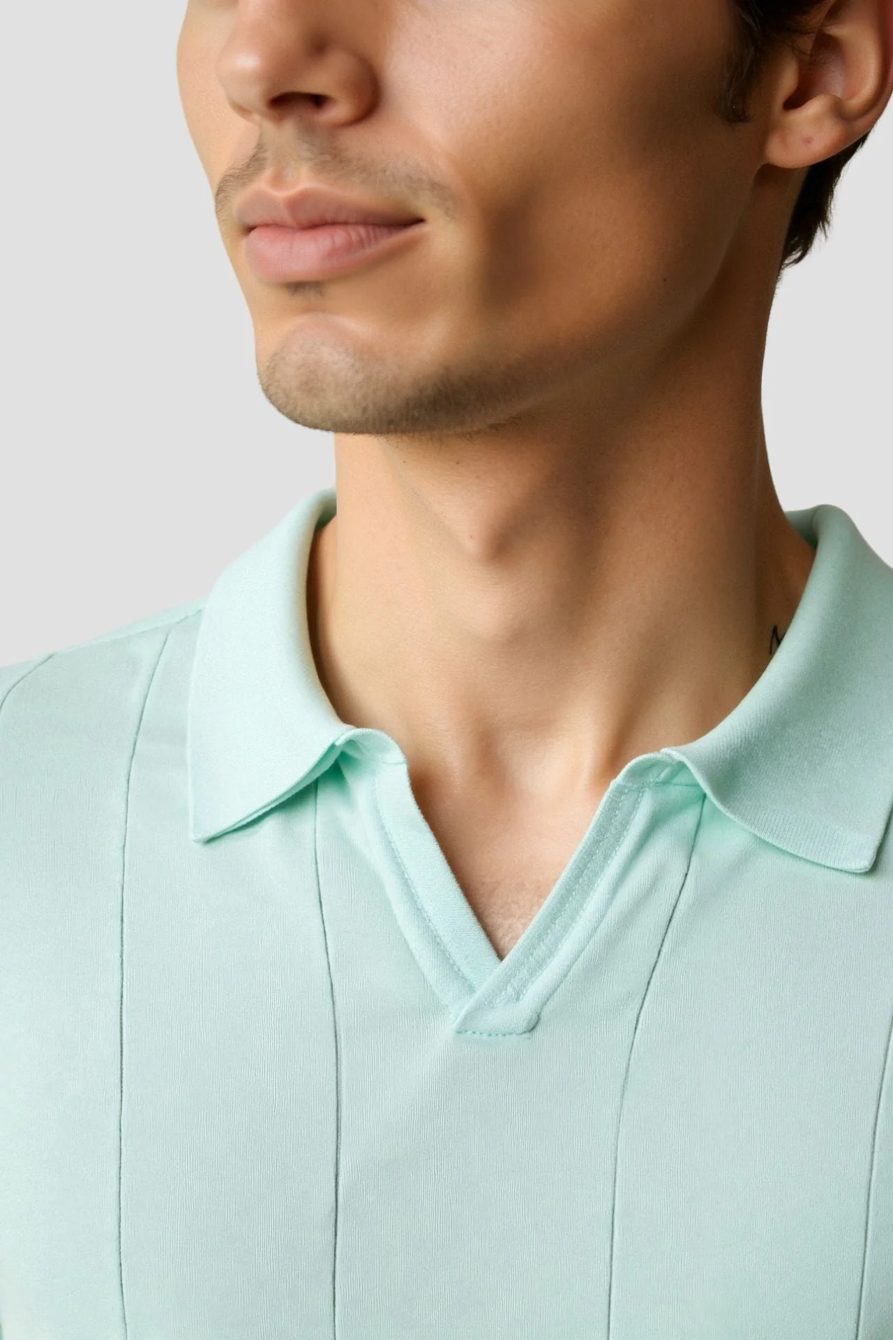 Retro-Strick-Polo in Mintgrün - Image 4