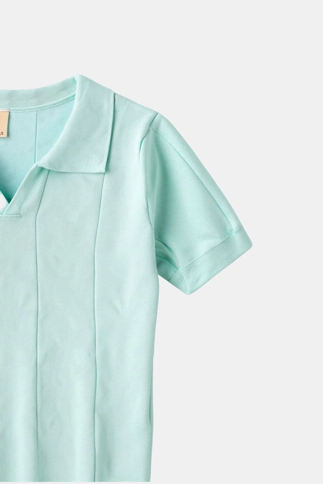 Retro-Strick-Polo in Mintgrün - Image 5