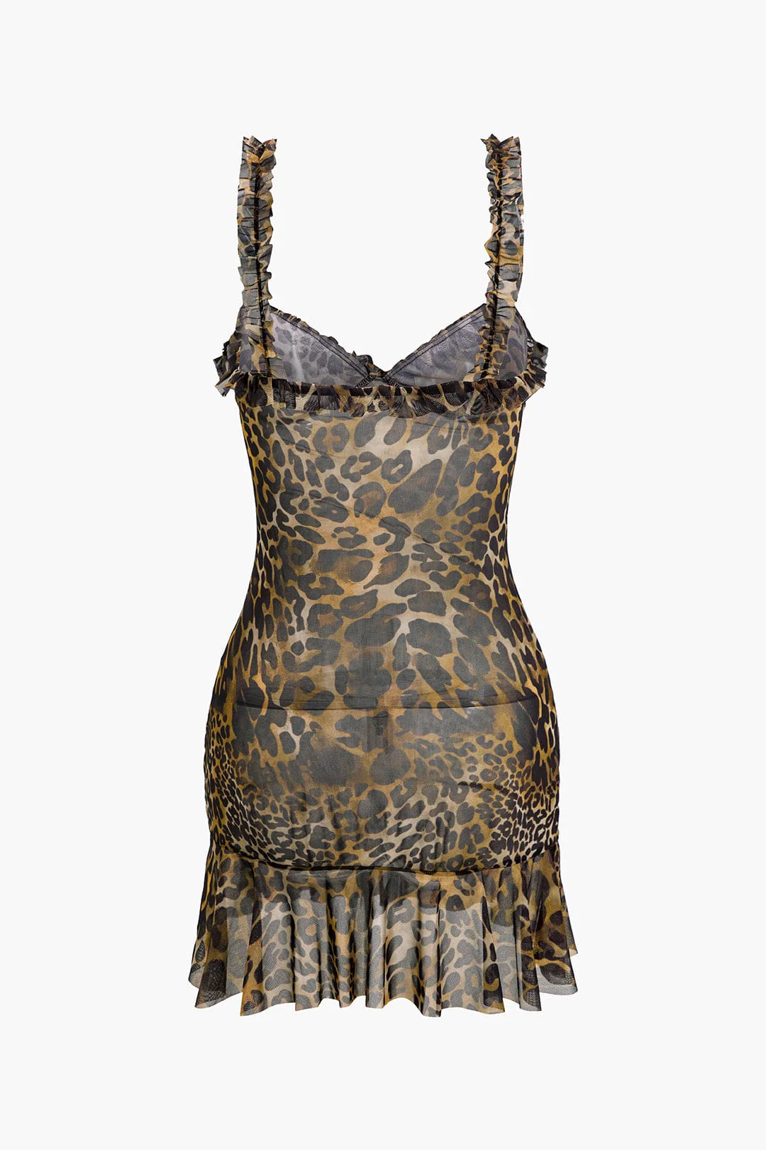 Savanna | Wilder Leoprint Minikleid mit Rüschen – Verführerischer Tierdruck - Image 2