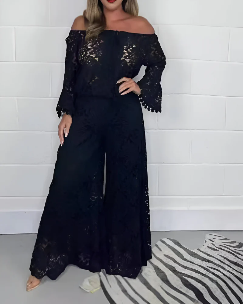 Schulterfreies Spitzenkleid mit weitem Schnitt – Boho-Chic trifft Eleganz - Image 4