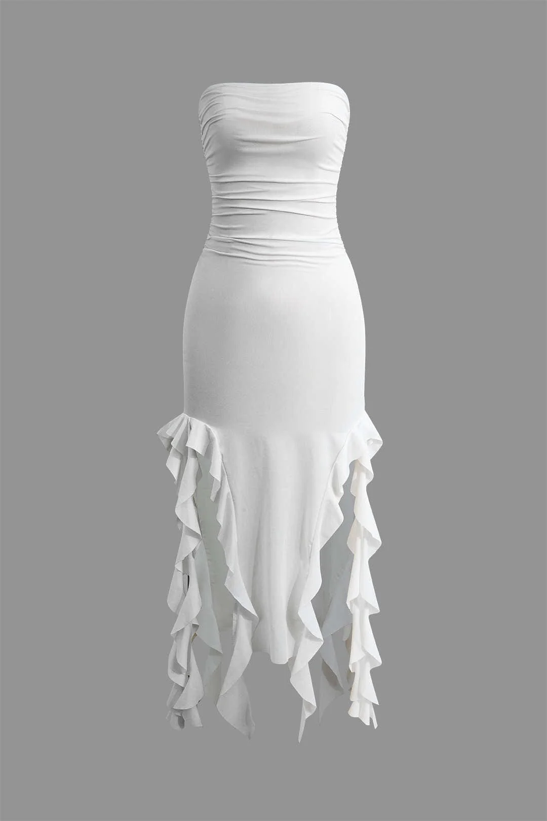 Sofia | Elegantes Bandeau-Maxikleid mit Volant-Details – Zeitlose Raffinesse - Image 5