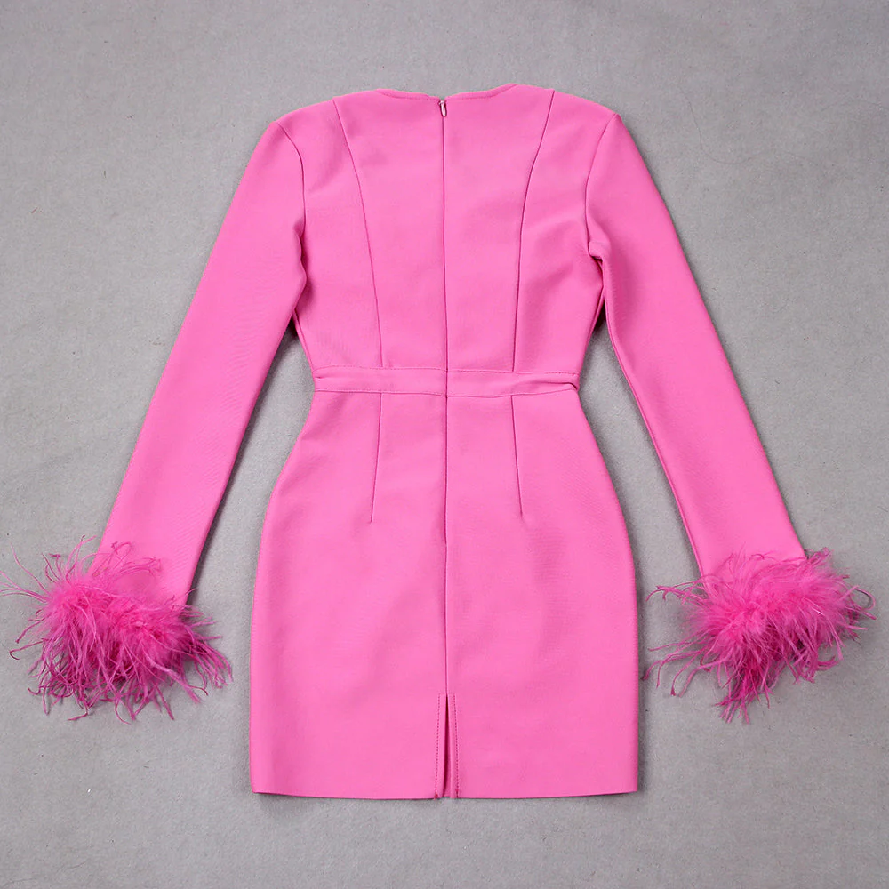 Sofia | Elegantes Minikleid mit Federdetails - Image 8