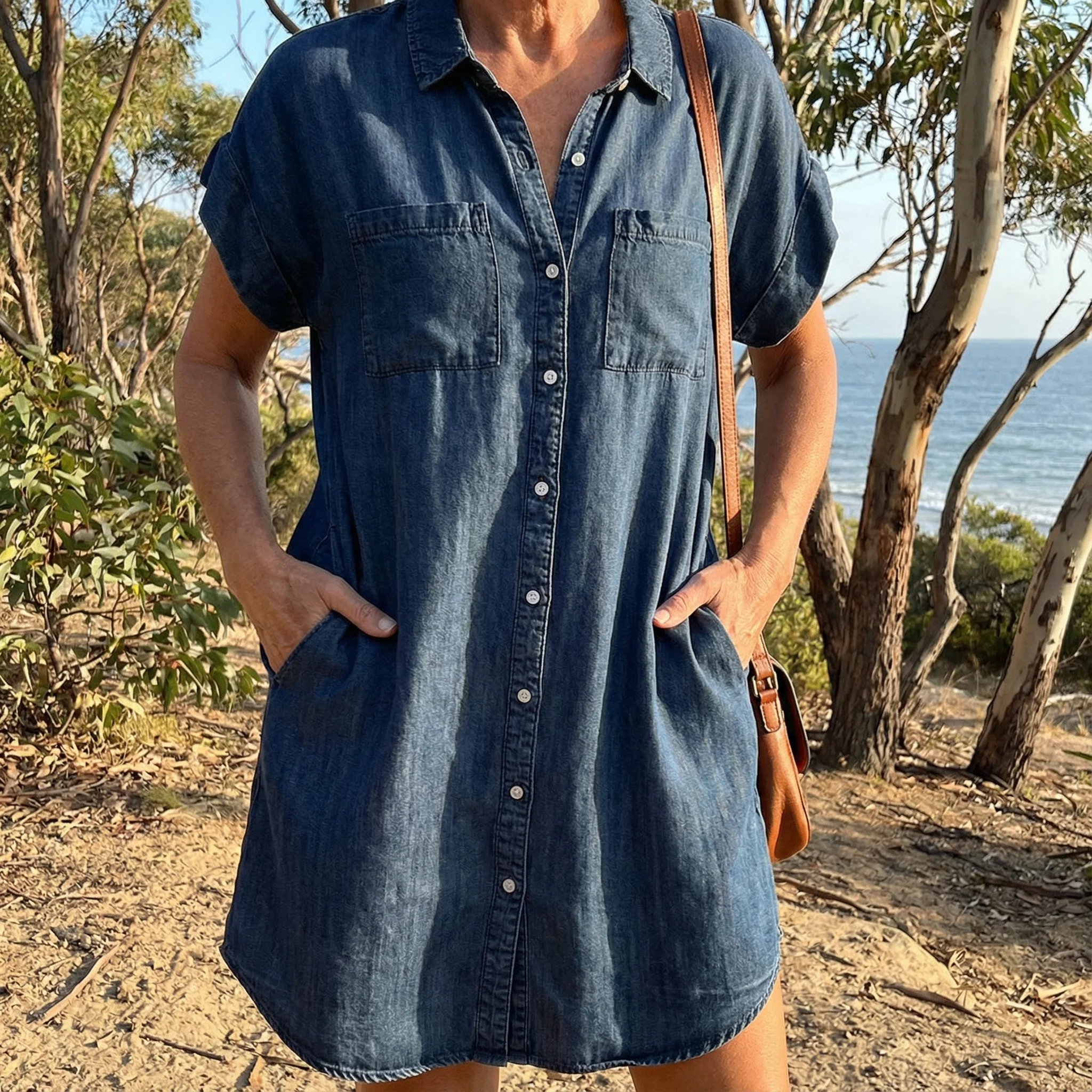 Sofia™ - Lässiges Denim Druckkleid - Image 6
