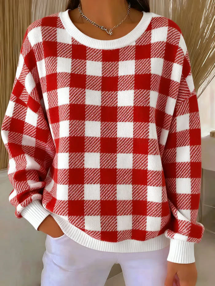 Tess - Strickpullover mit Karomuster - Image 2