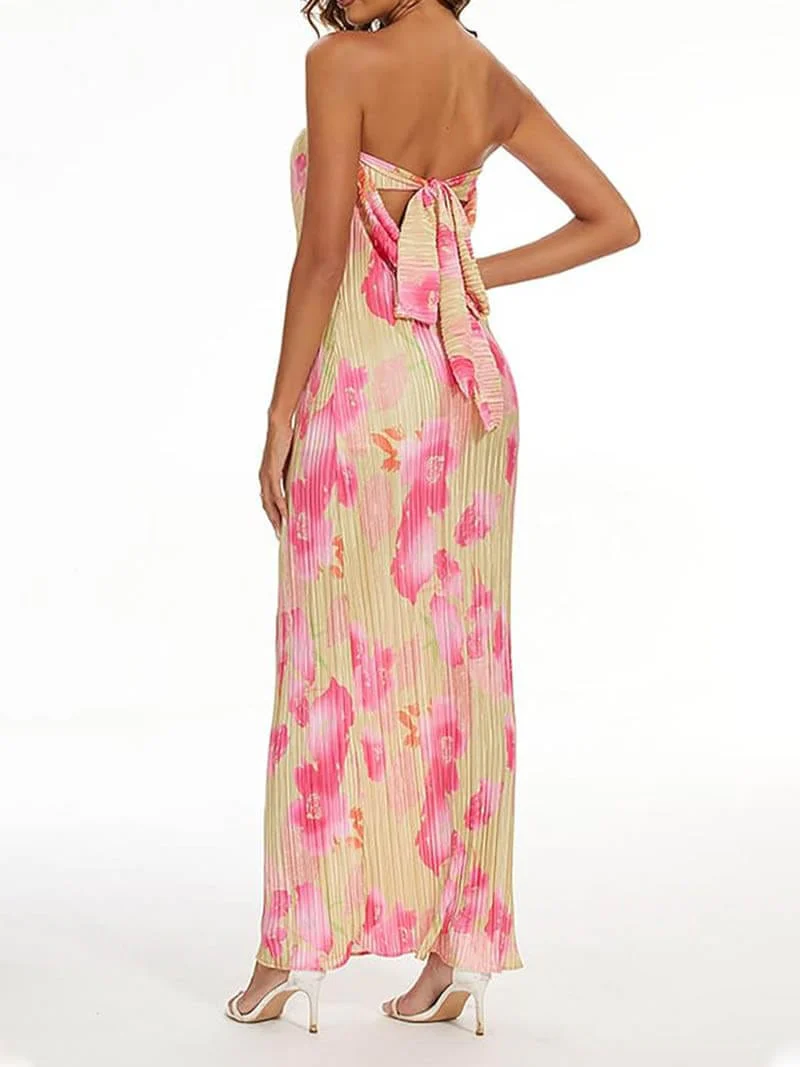 Theresia | Blumenprint Bandeau Maxikleid - stilvoll & feminin - Image 3