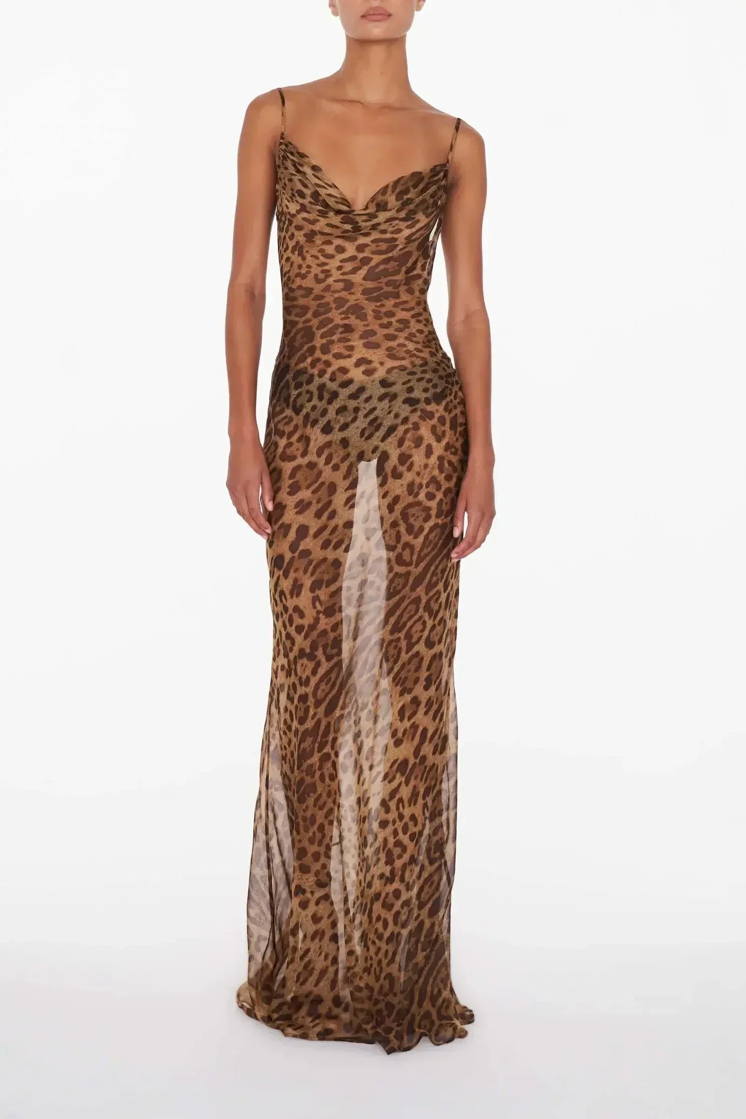 Theresia | Durchsichtiges Leopard-Maxikleid – Wild & Verführerisch - Image 3