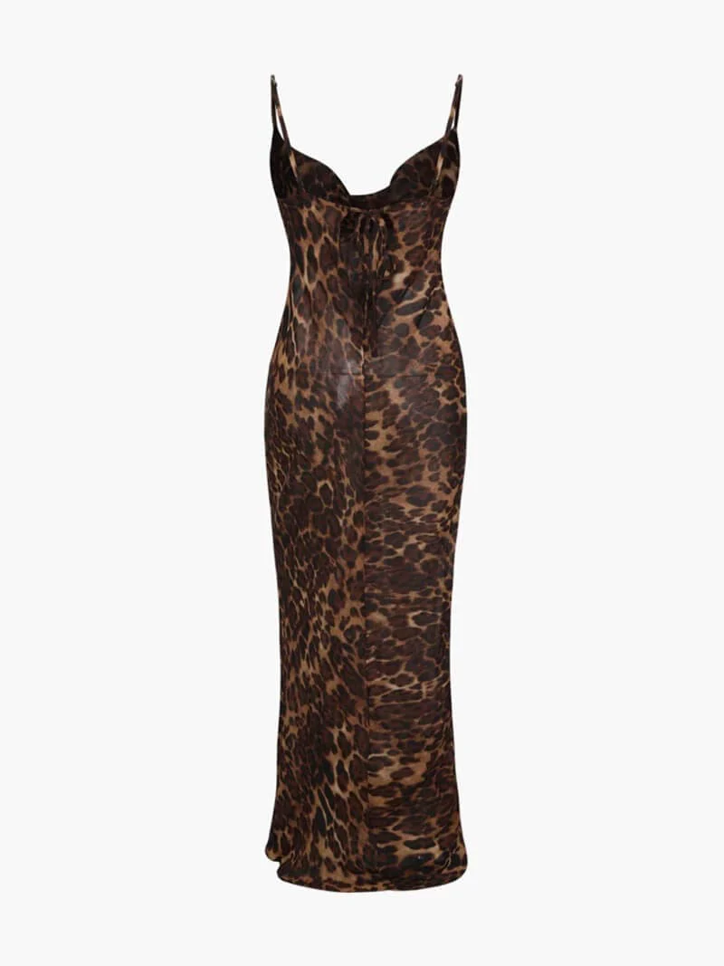 Theresia | Durchsichtiges Leopard-Maxikleid – Wild & Verführerisch - Image 6