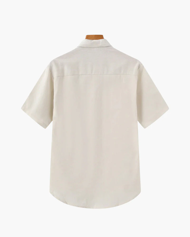 Thiago | Sommer Herren Poloshirt aus Leinen mit Brusttasche - Image 3