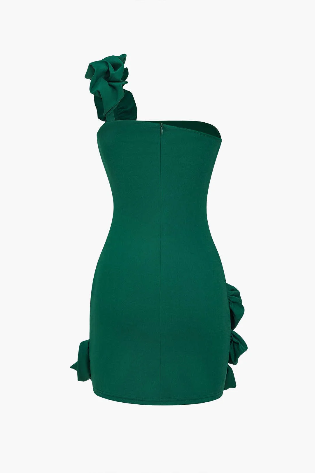 Valeria | Ein-Schulter Bodycon Rüschendress – Elegante Raffinesse mit einem verspielten Touch - Image 4